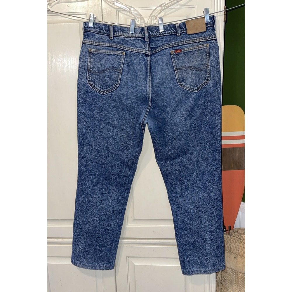 Vintage Lee Acid Wash 80's Jeans Men 42x34 Blue USA Union Made Old School